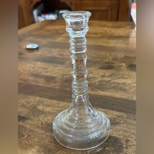 Vintage Homco glass candlestick holders